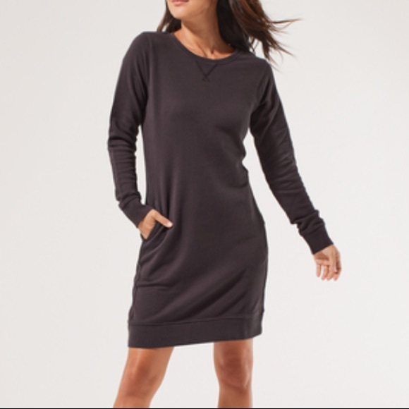 Pact Charcoal Sweatshirt Dress Cute 